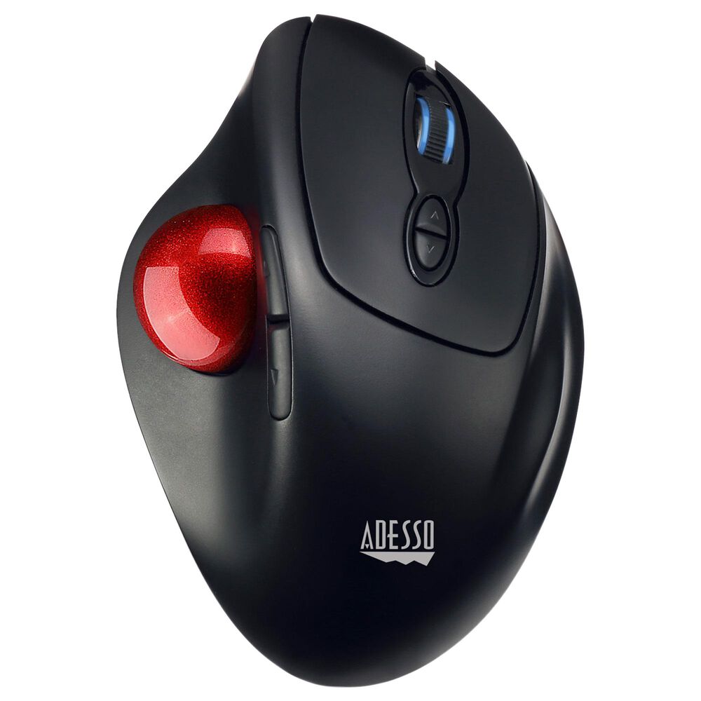 Adesso Wireless Programmable Ergonomic Trackball Mouse in Black, , large