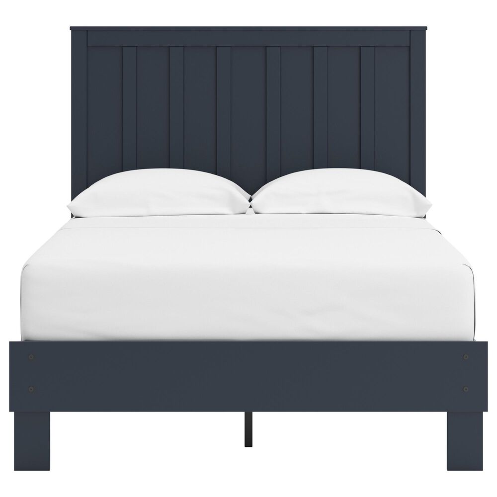 Ashley Simmenfort Full Platform Bed in Navy Blue, , large