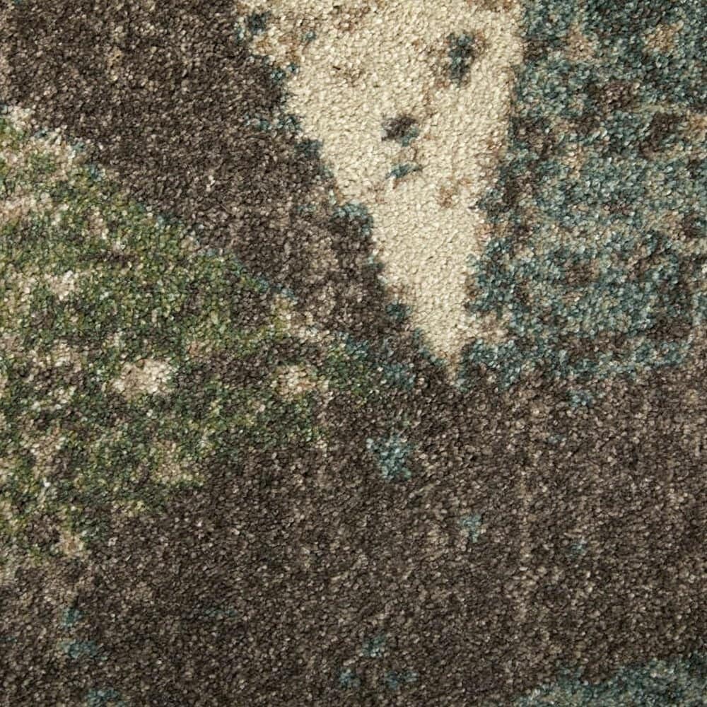 Feizy Eden Geometric Ivory and Multicolor 7&#39;9&quot; x 10&#39; Area Rug, , large
