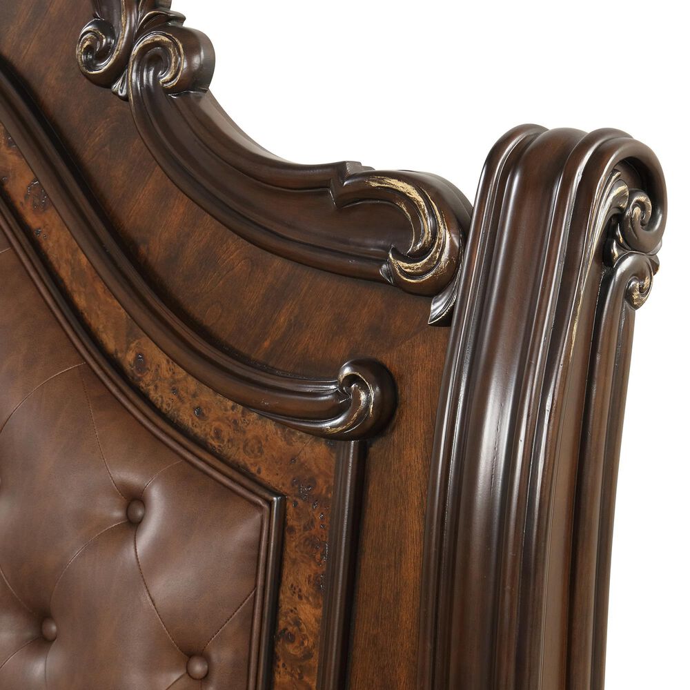 New Heritage Design Belle Notte King Sleigh Bed in Mahogany, , large