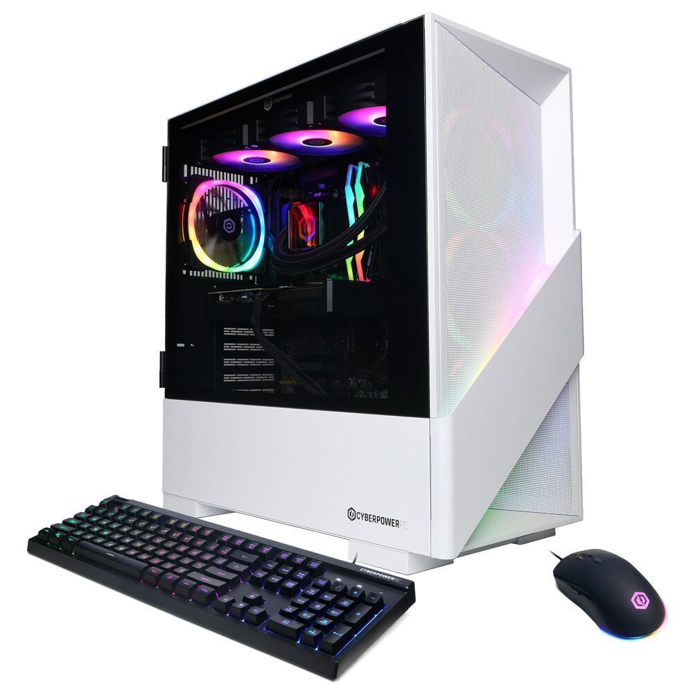 CyberPowerPC Gamer Supreme Gaming Desktop | AMD Ryzen 7 7800X3D - 32GB RAM - NVIDIA GeForce RTX 5070 Graphics - 1TB SSD in White, , large