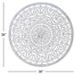 Maple and Jade 36" x 36" Flowers Wall Decor in Distressed White, , large