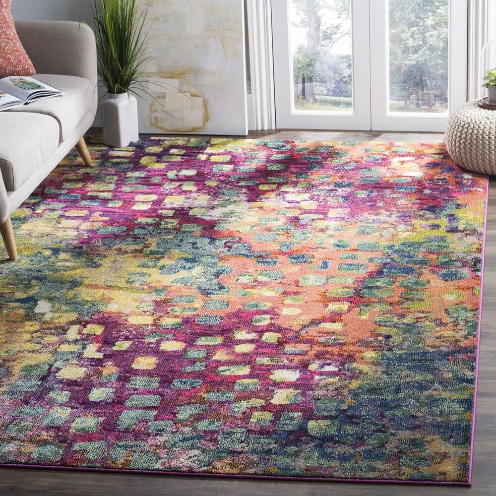 Safavieh Monaco MNC225D-1218 12&#39; x 18&#39; Pink/Multi Area Rug, , large
