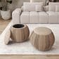 Rta Products Woven Storage Ottoman in Natural, , large