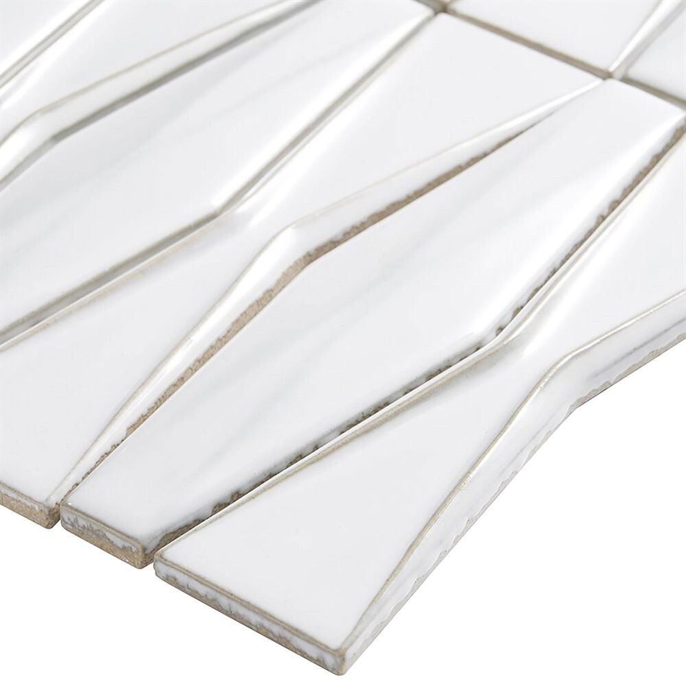 Soho Studio Baroque Adwick Natural 13&quot; x 16&quot; Ceramic Mosaic Sheet, , large