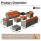 HOMLUX 12-Piece Patio Conversation Set in Orange Red, , large