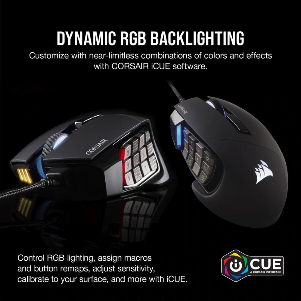Corsair Scimitar Gaming Mouse in Black, , large