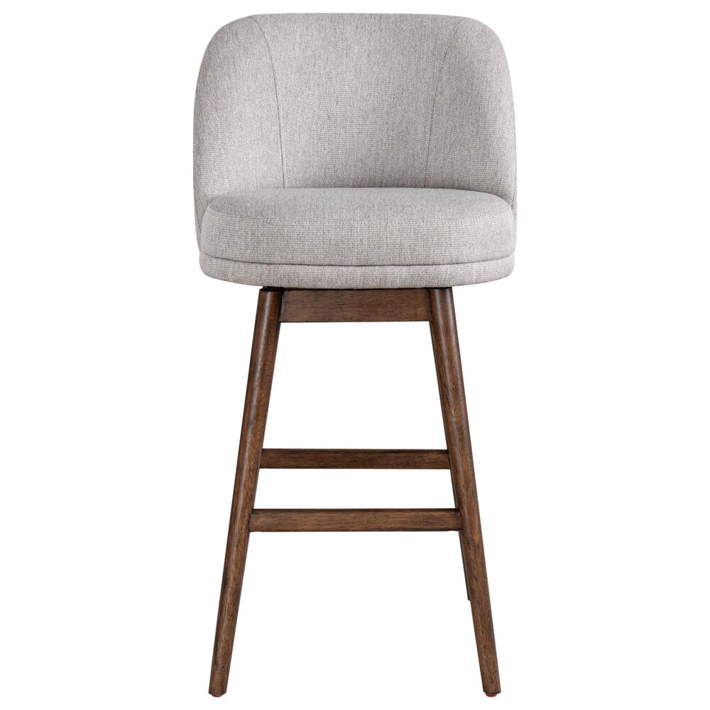 Armen Living Sadie 30" Swivel Bar Stool in Brown Oak, , large