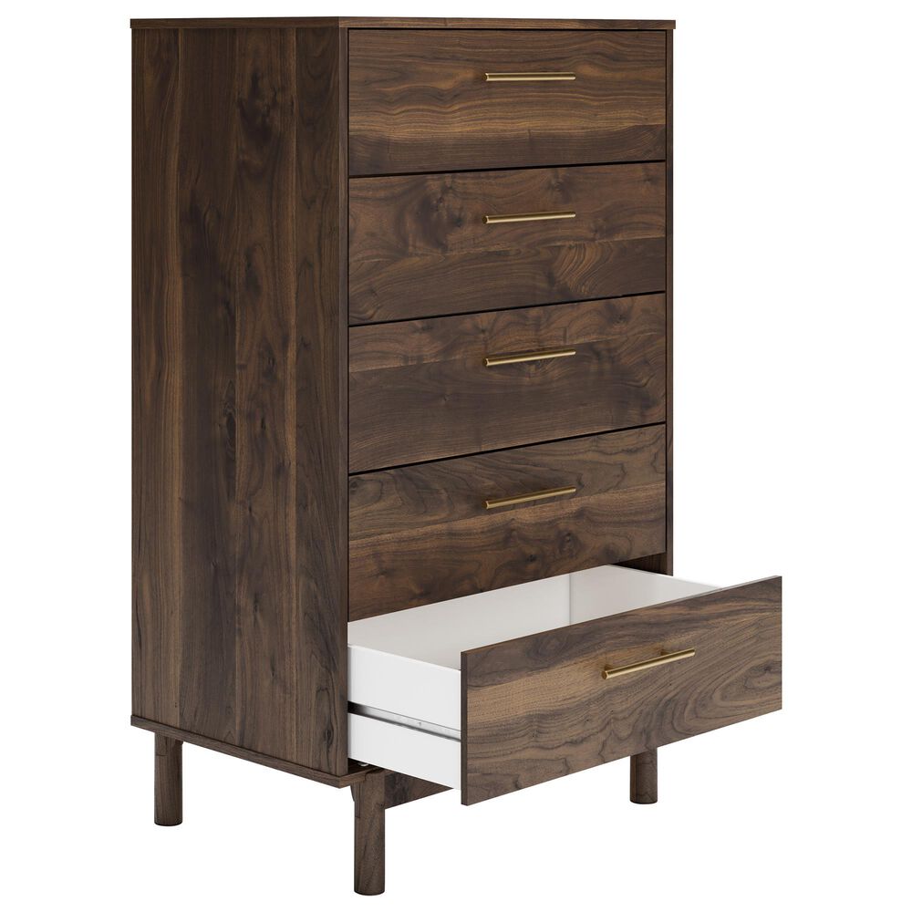Ashley Calverson 5-Drawer Chest in Mocha, , large