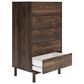 Ashley Calverson 5-Drawer Chest in Mocha, , large