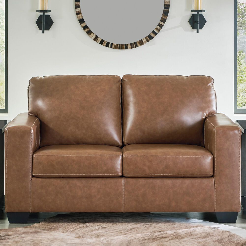 Ashley Bolsena Stationary Loveseat in Caramel, , large