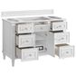 James Martin Vanities Lorelai 48" Single Vanity in Bright White with 3 cm Ethereal Noctis Quartz Top, , large