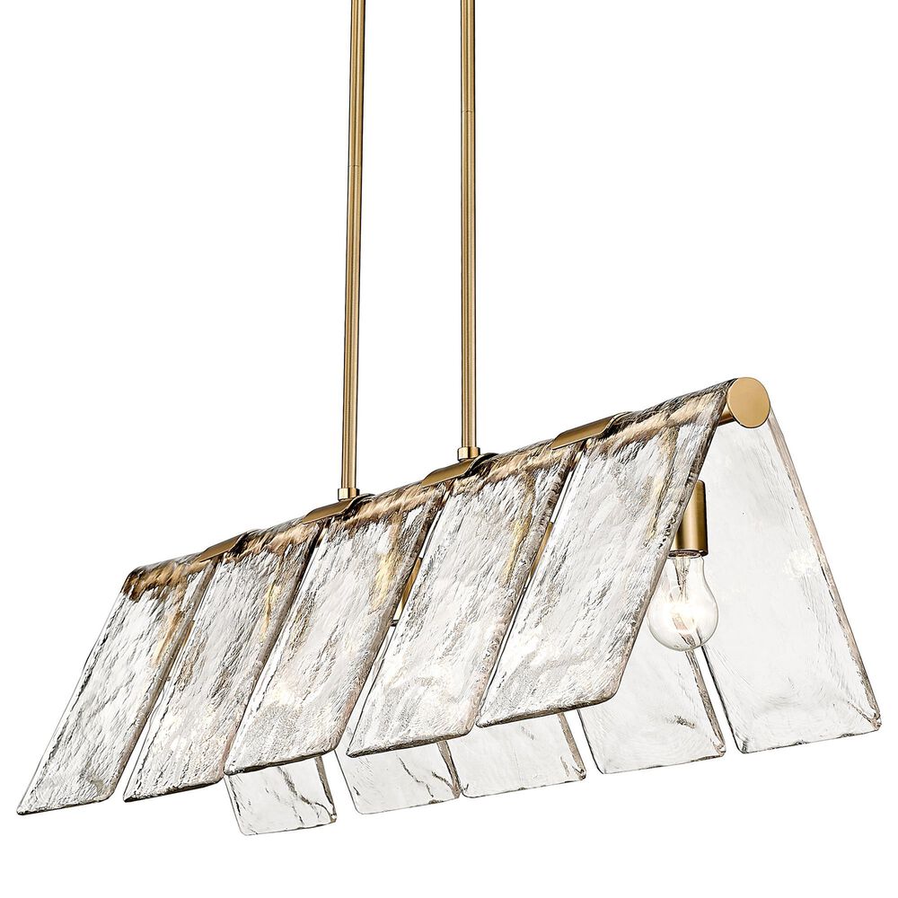 Golden Lighting Serenity 5-Light Linear Pendant in Modern Brass, , large