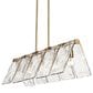 Golden Lighting Serenity 5-Light Linear Pendant in Modern Brass, , large