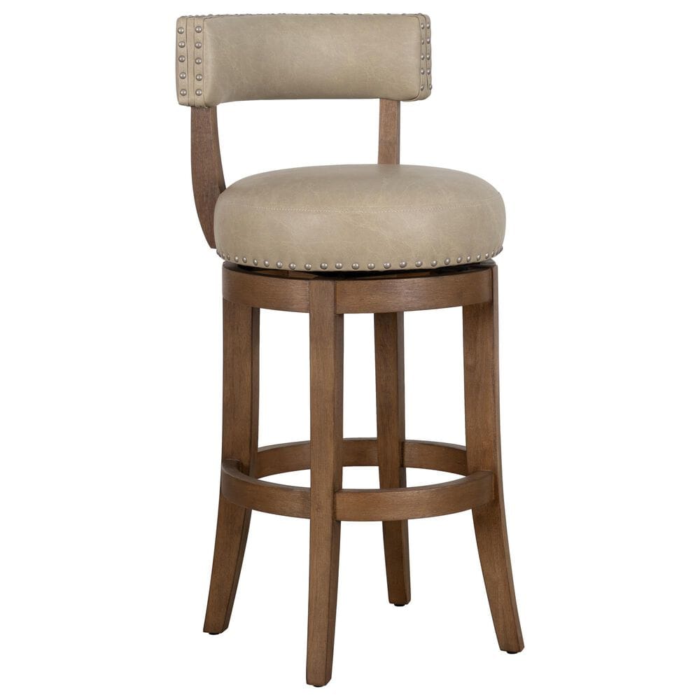 Armen Living Mystic 30" Swivel Bar Stool in Portobello Brown, , large