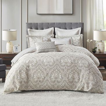 Hampton Park Manor 8-Piece Queen Comforter Set in Grey, , large