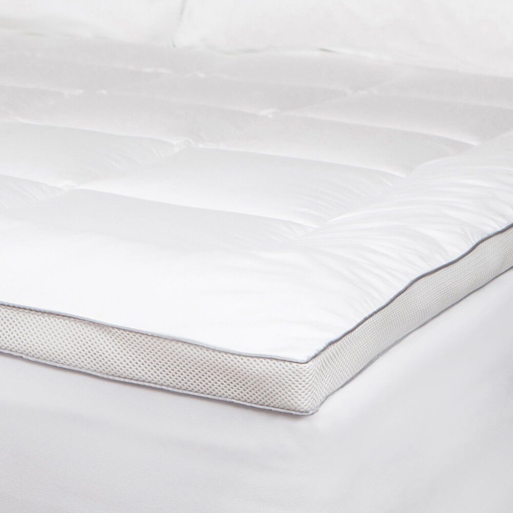 Allied Home Powernap Twin Plush Down Alternative Mattress Pad in White, , large