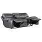 Crystal City Keily Manual Reclining Sofa with Dropdown Table in Dove Grey, , large