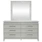 Belle Furnishings Reflections 4-Piece King Upholstered Bedroom Set in Pearl White and Rhinestone, , large