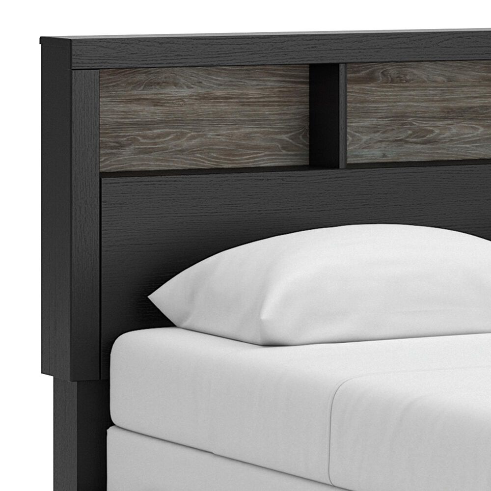 Ashley Broachmyn Queen Bookcase Bed in Black and Gray, , large