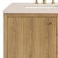 James Martin Vanities Hudson 60" Double Bathroom Vanity in Light Natural Oak with 3 cm Eternal Marfil Quartz Top and Rectangular Sinks, , large
