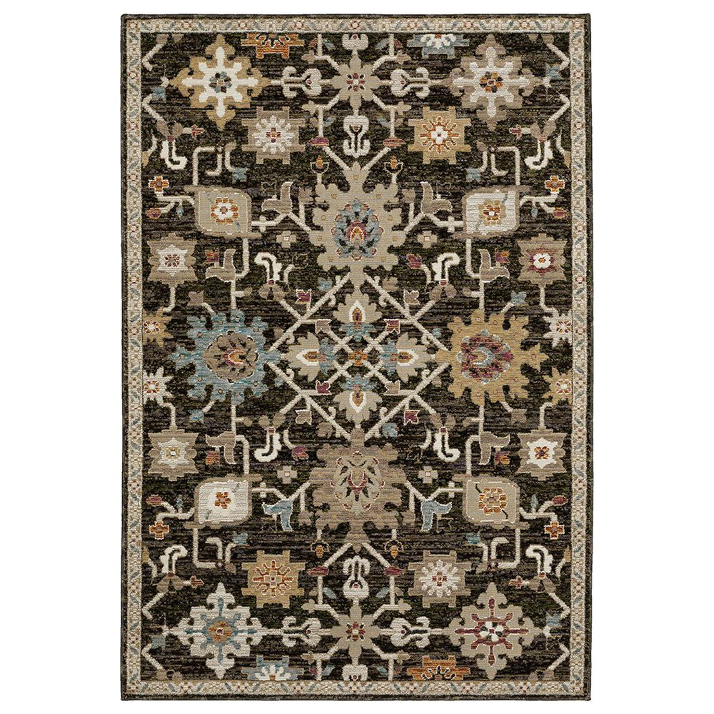 Oriental Weavers Andorra 7"10" x 10"10" Brown and Multicolor Area Rug, , large