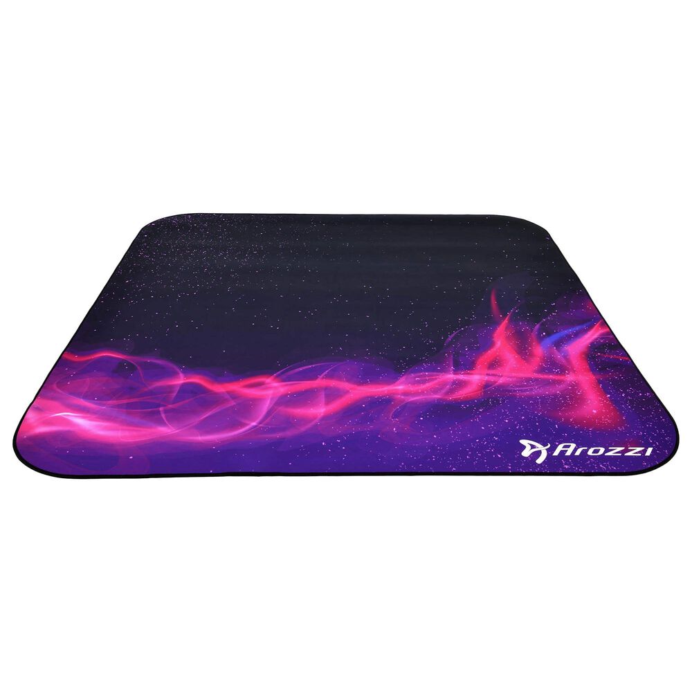 Arozzi Zona Quattro Microfiber Noise Dampening and Scratch Protection Anti-Slip Chair Mat in Deep Purple and Galaxy, , large
