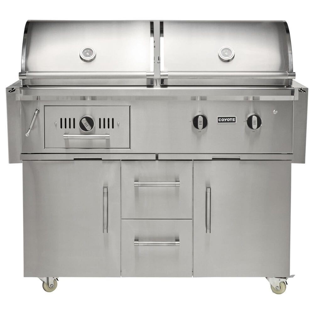 Coyote Outdoor 50&quot; Hybrid Built-In Natural Gas Grill in Stainless Steel, , large