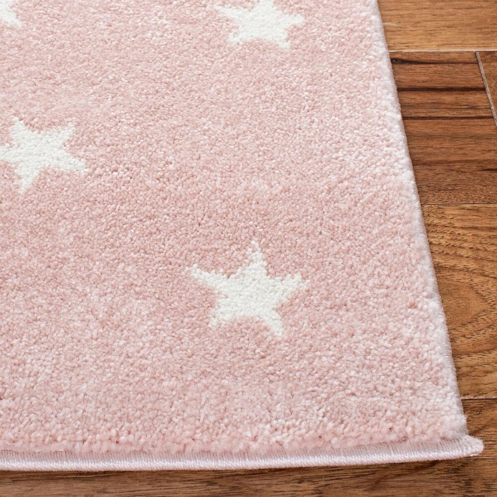 Safavieh Carousel CRK135 6&#39;7&quot; Square Pink and Grey Kids  Area Rug, , large