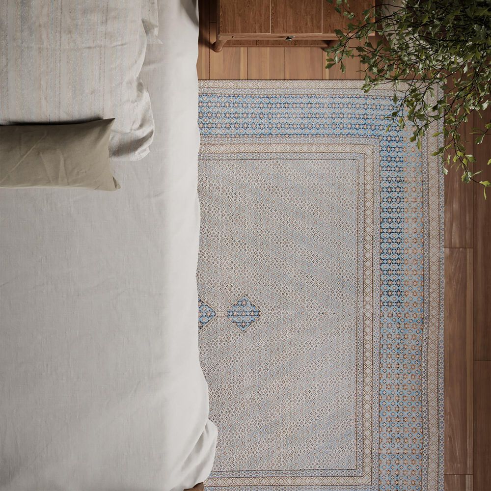 Momeni Afshar 7&#39;6&quot; x 9&#39;6&quot; Blue Area Rug, , large