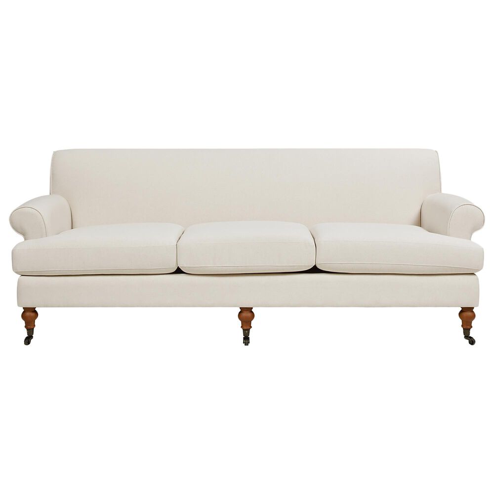 Jennifer Taylor Home Alana Arm Sofa in Light Beige and Linen Nebraska