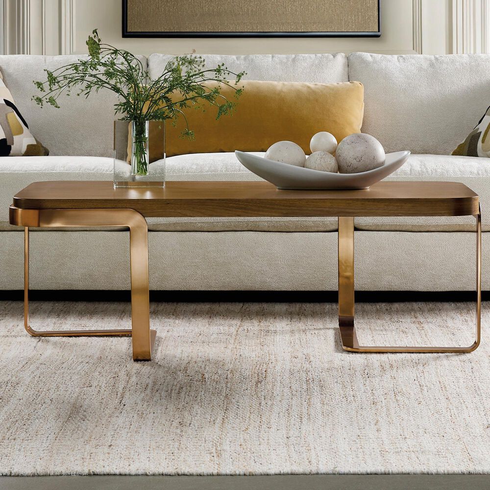 Hooker Furniture Eleana Cocktail Table in Light Caramel and Sunlit Bronze, , large