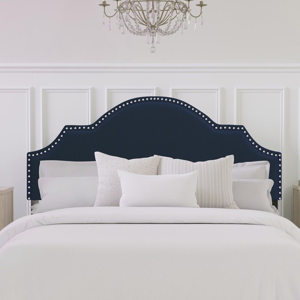 The Monday Company Cynthia Upholstered Headboard in Navy, , large
