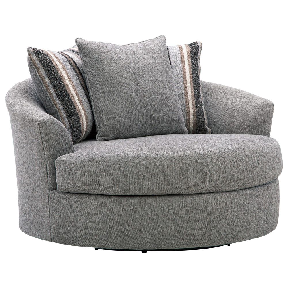 Ashley Creston Heights Oversized Swivel Accent Chair in Smolder, , large