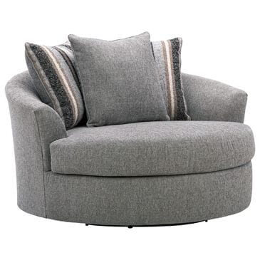 Ashley Creston Heights Oversized Swivel Accent Chair in Smolder, , large