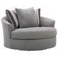 Ashley Creston Heights Oversized Swivel Accent Chair in Smolder, , large