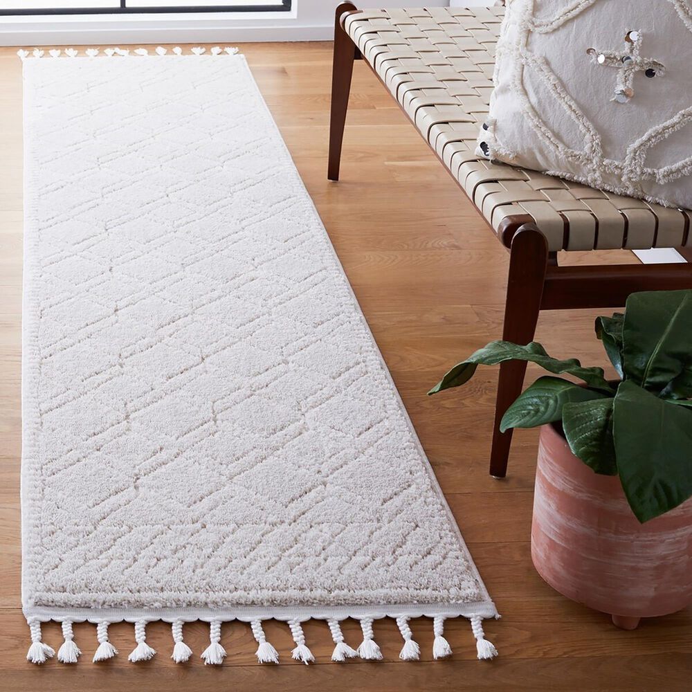 Safavieh Marrakesh 2&#39;2&quot; x 6&#39; Ivory and Beige Runner, , large