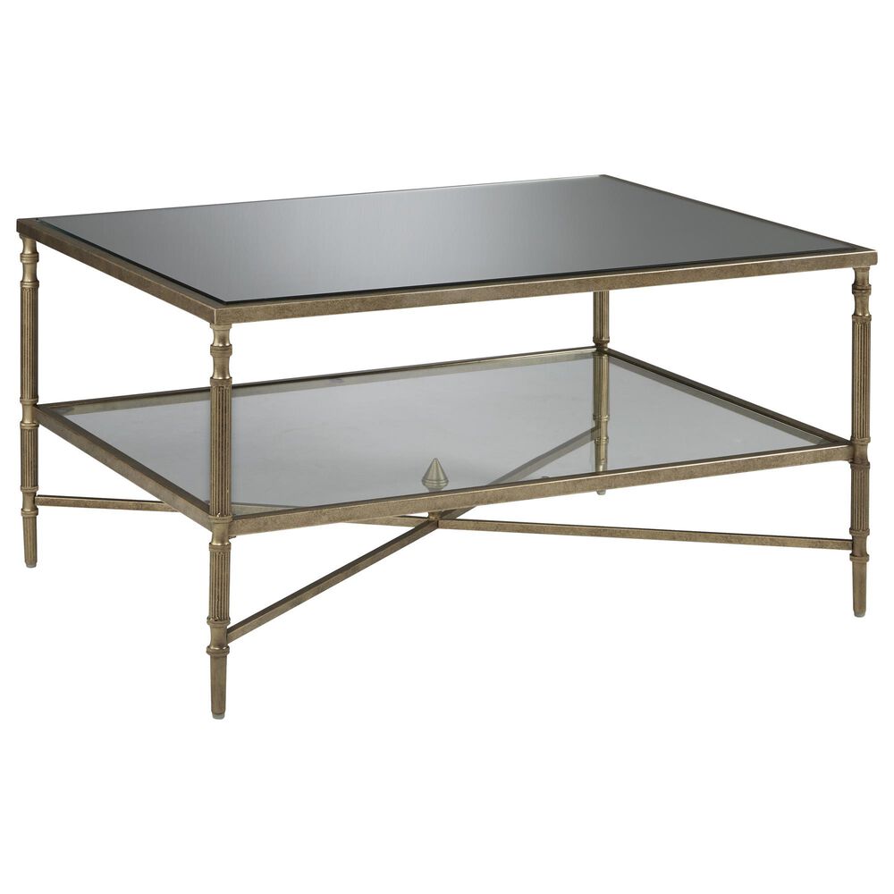 Ashley Cloverty Cocktail Table in Aged Gold and Clear, , large