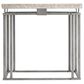 Bernhardt Riverton Side Table in Honed Bianco Travertine and Silver, , large