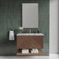 James Martin Vanities Marcello 36" Single Bathroom Vanity in Chestnut with 3 cm Carrara White Marble Top and Rectangular Sink, , large