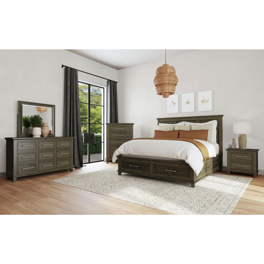 Mayberry Hill Canterbury 5-Piece King Storage Bedroom Set in Grey, , large
