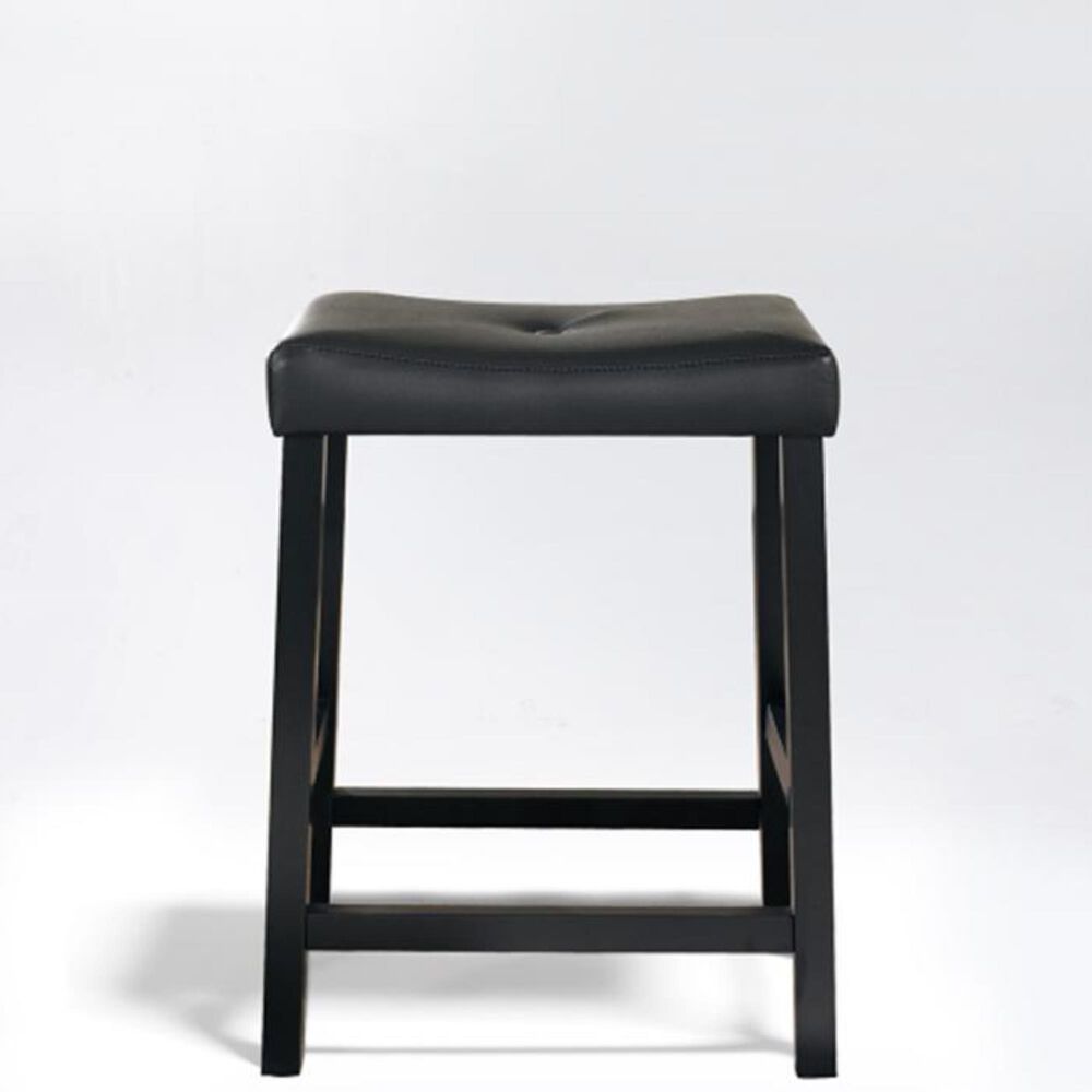 Crosley Furniture 24" Saddle Stool in Black - Set of 2, , large