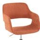 Lumisource Margarite Task Chair with Orange Fabric Cushion in Black, , large