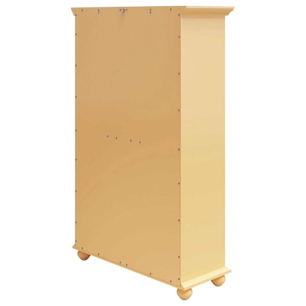 DHP Abbeywood Bookcase with Sliding Glass Doors in Sunlight Yellow, , large