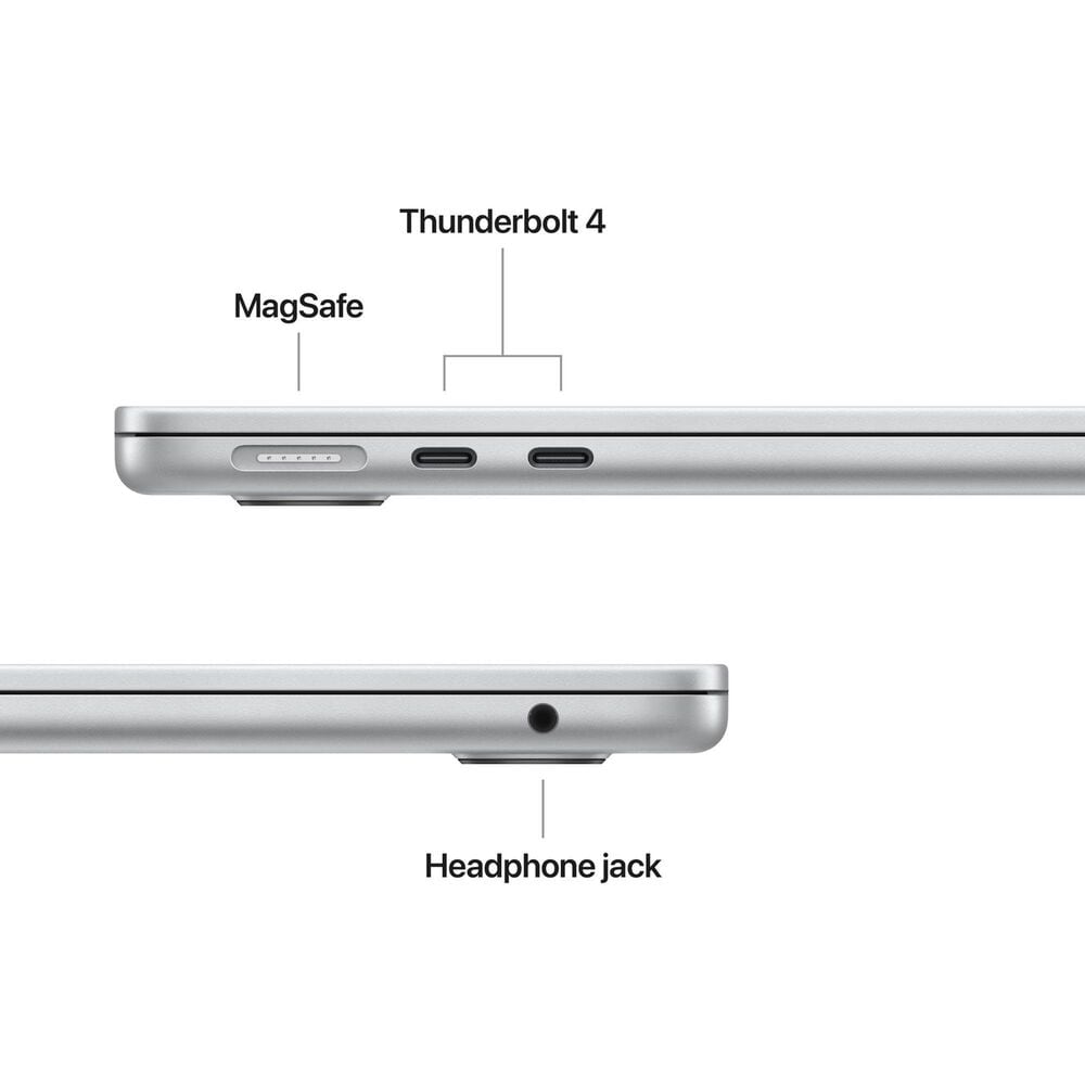 Apple MacBook Air 13.6&quot; Laptop - Apple M4 chip 10-core CPU - 24GB RAM - 10-core GPU - 512GB SSD in Silver with 3-Year AppleCare+, , large