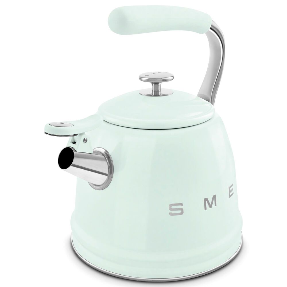 SMEG 2.3L Retro Style Electric Whistling Kettle in Pastel Green, , large