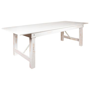 Flash Furniture Hercules 9" Folding Farm Table in White - Table Only, , large
