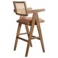 Armen Living Harley 30" Bar Stool in Nutmeg Brown, , large