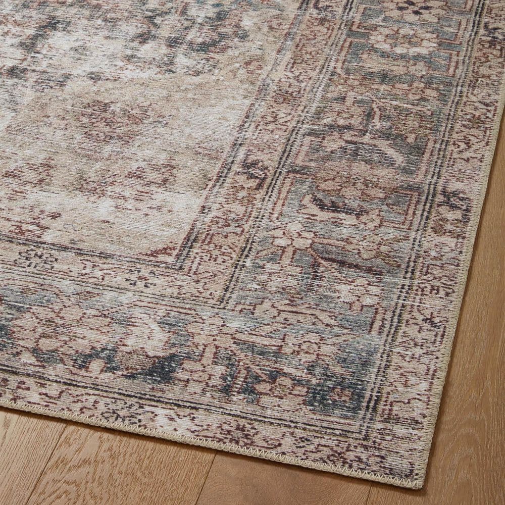 Amber Lewis x Loloi Georgie 3&#39; x 12&#39; Lagoon and Beige Runner, , large