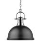 Golden Lighting Duncan 1-Light Pendant with Chain in Chrome, , large